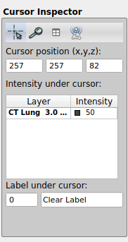 Figure. ITK-SNAP cursor inspector
