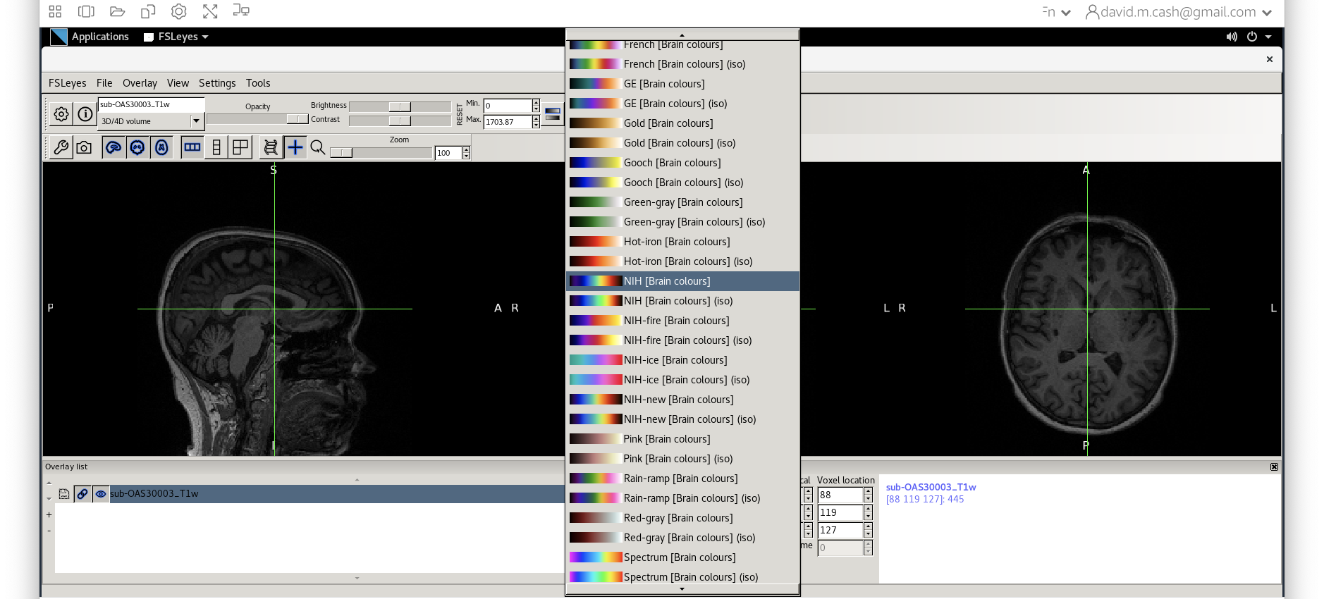 FSL eyes with NIH colormap