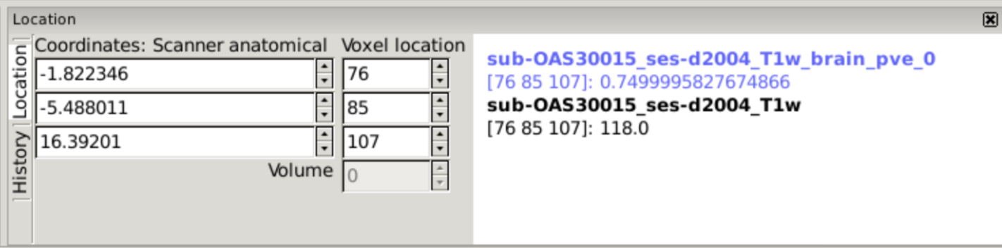Location panel