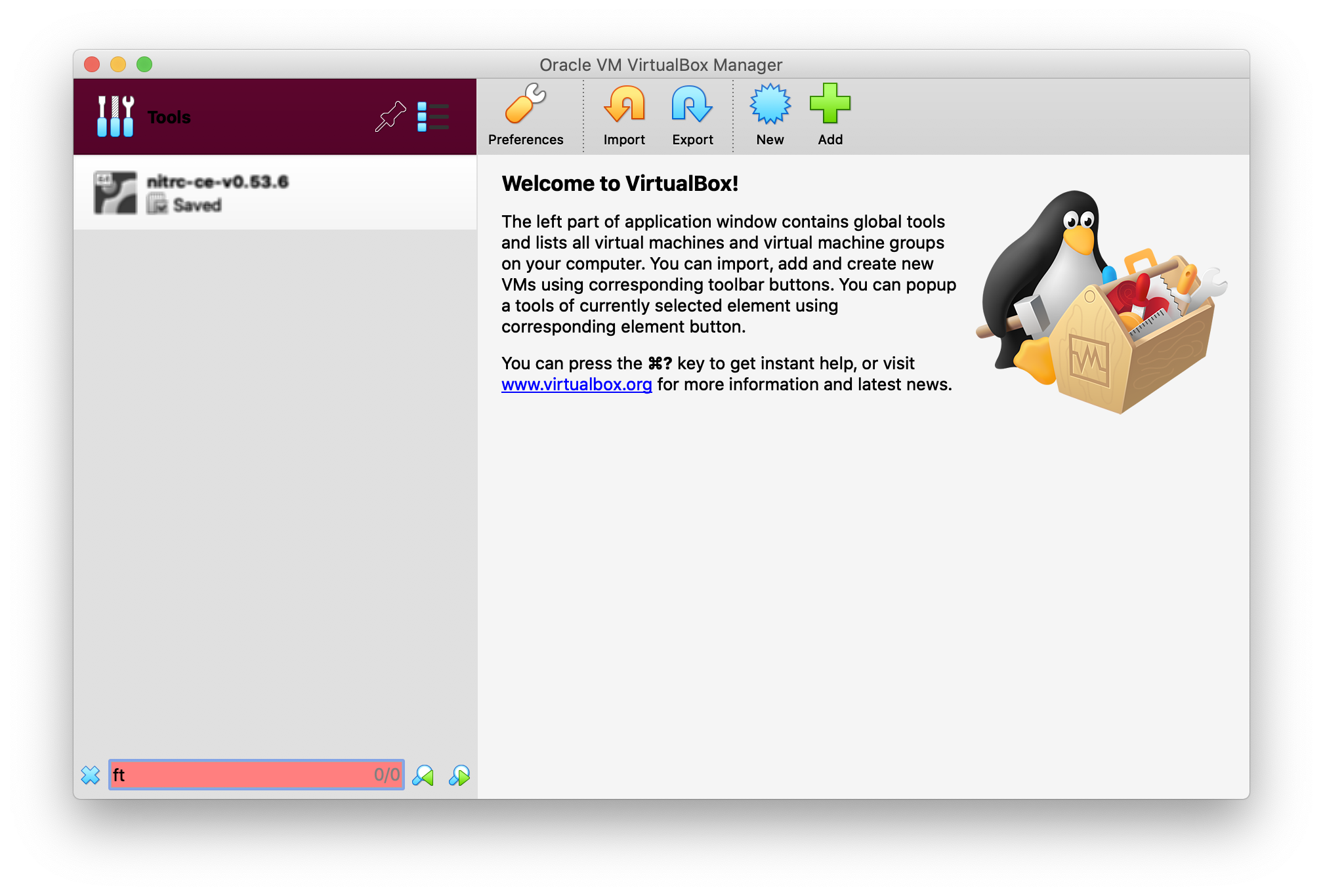 Open VirtualBox