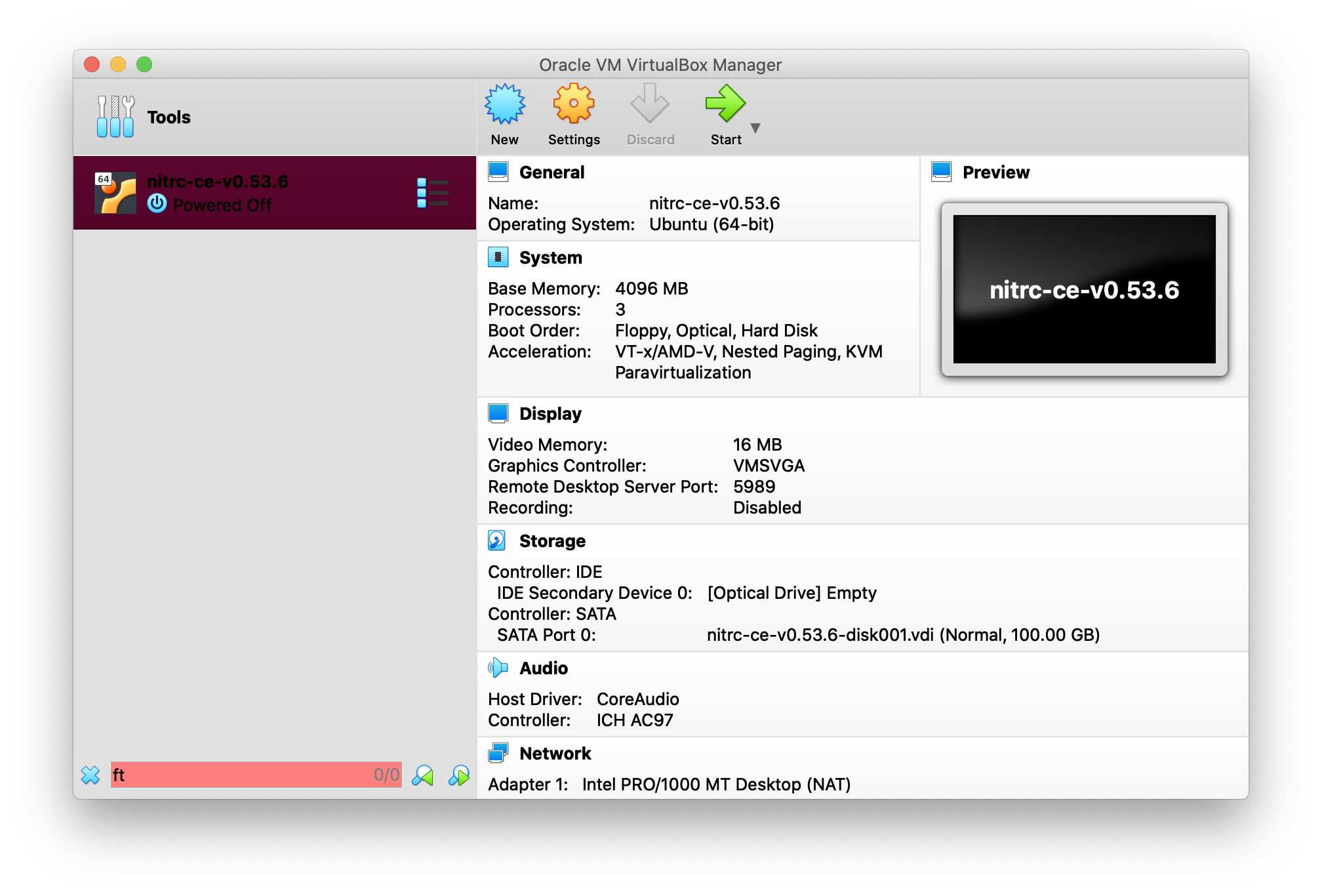VM loaded