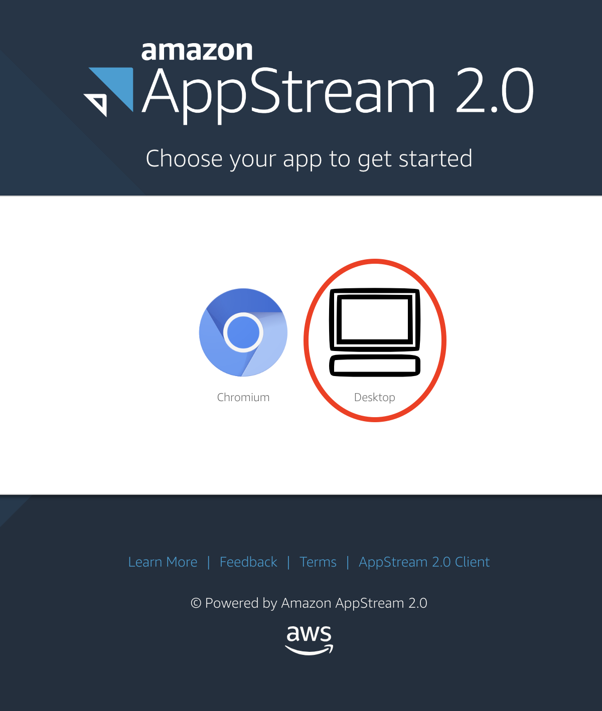 Appstream Choose Desktop