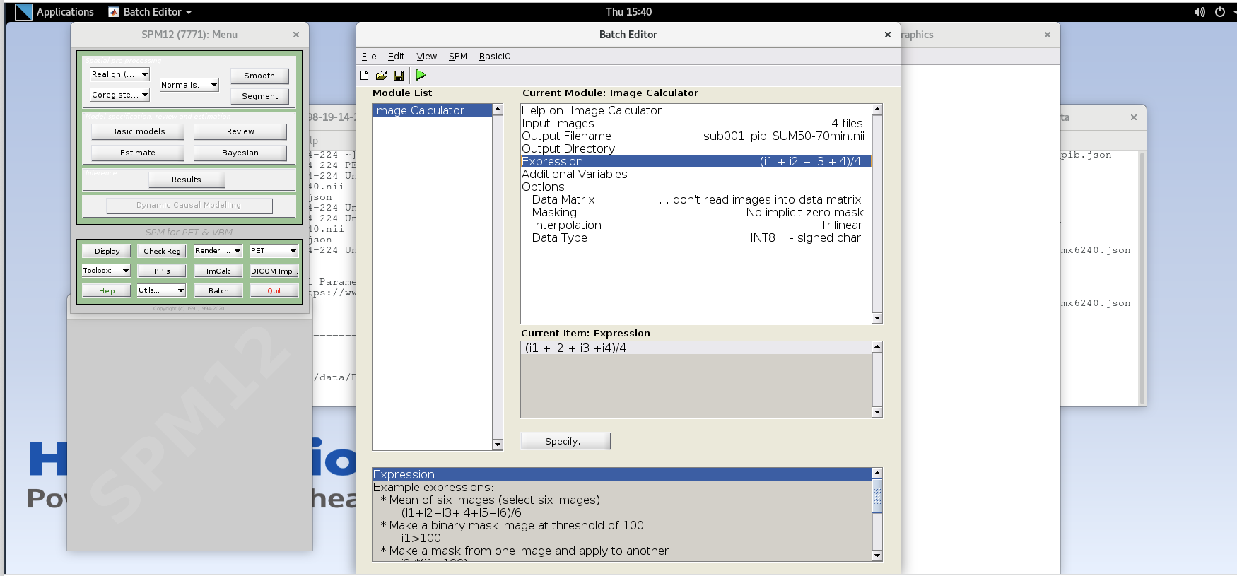 ImCalc expression