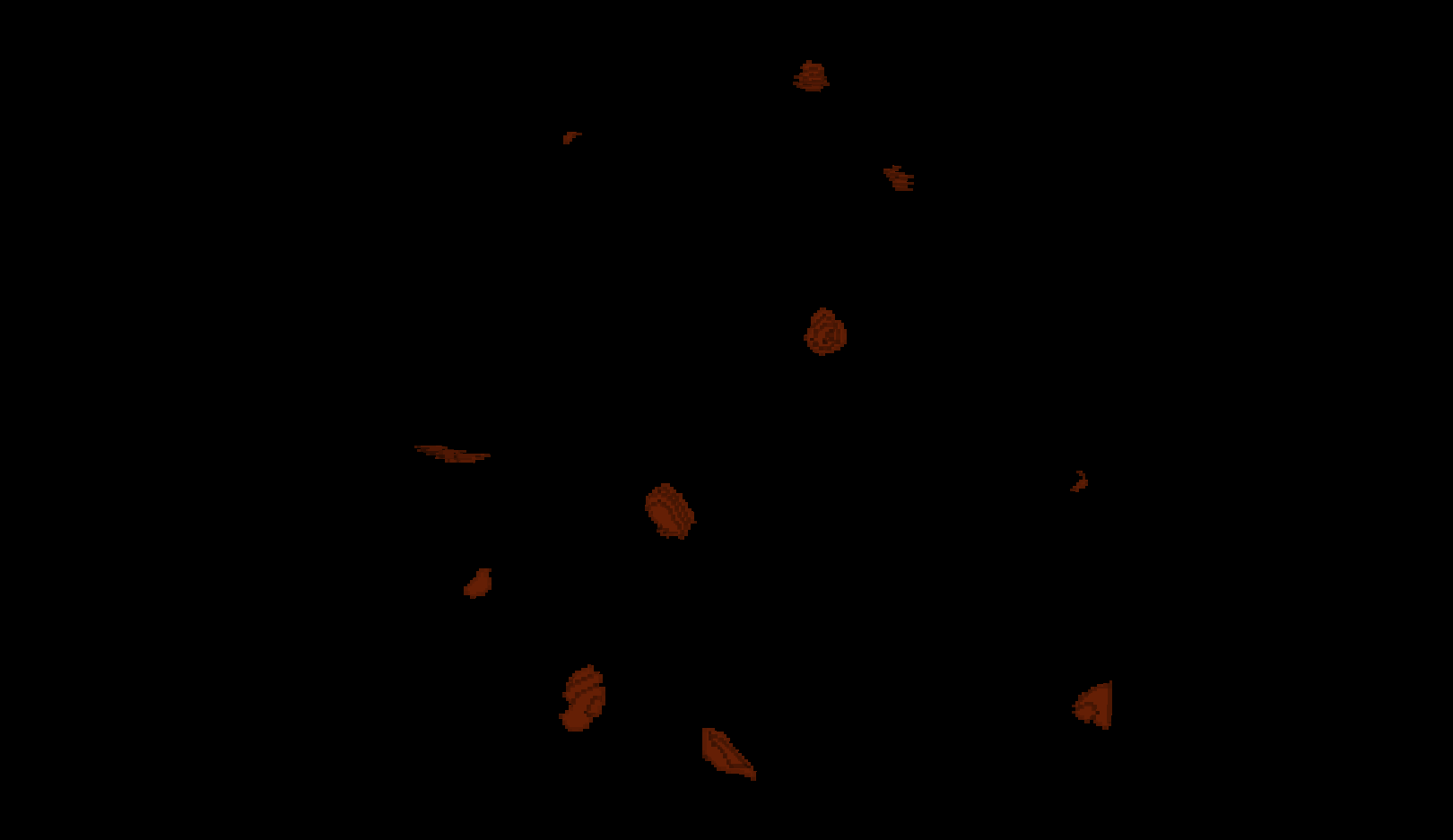Semantic segmentation mask eroded with a ball of radius 15.