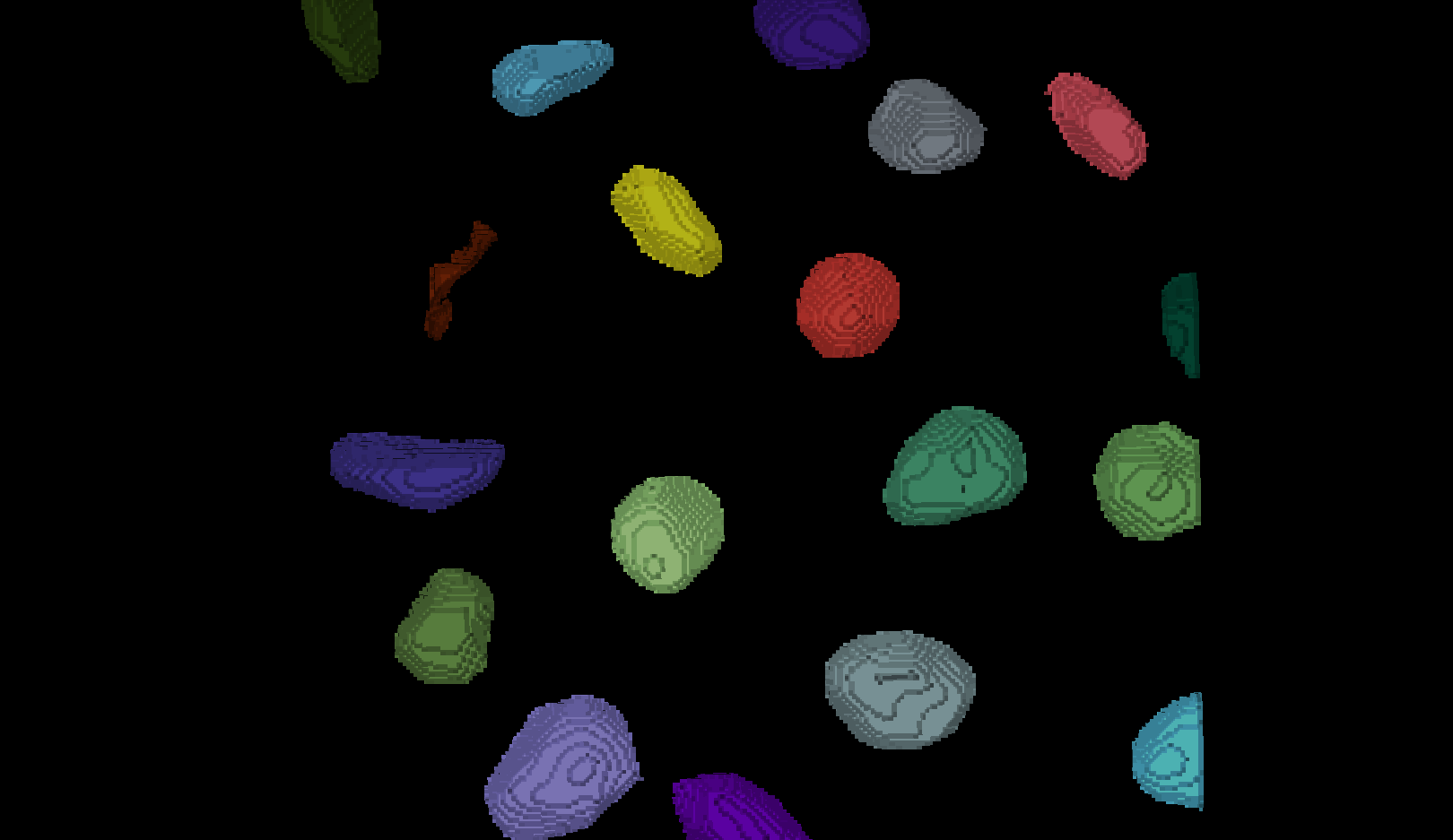 Instance segmentation on the eroded segmentation mask