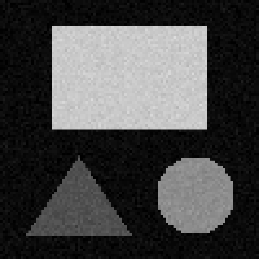 Test image containing a  rectangle, circle and triangle