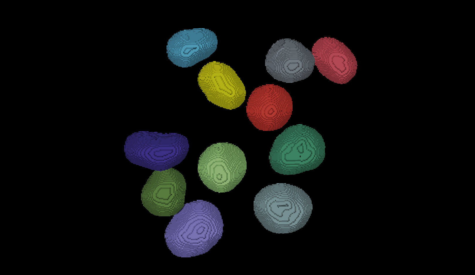 The instance segmentation with any nuclei crossing the image boundary removed